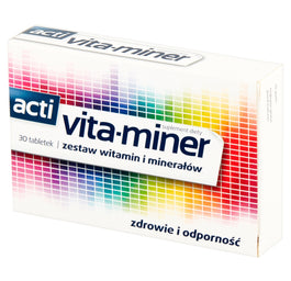Acti vita-miner Zestaw witamin i minerałów suplement diety 30 tabletek
