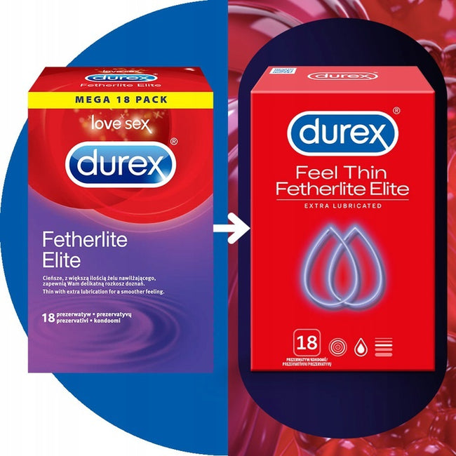 Durex Durex prezerwatywy Fetherlite Elite 18 szt ultracienkie