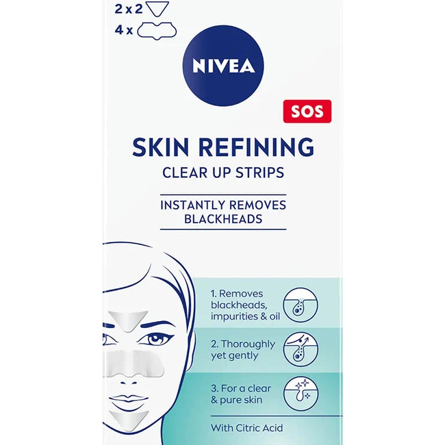 Nivea Skin Refining Clear-Up Strips plastry oczyszczające przeciw zaskórnikom 6szt.