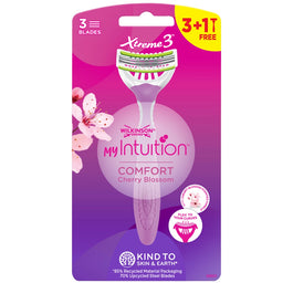 Wilkinson My Intuition Xtreme3 Comfort Cherry Blossom jednorazowe maszynki do golenia dla kobiet 4szt