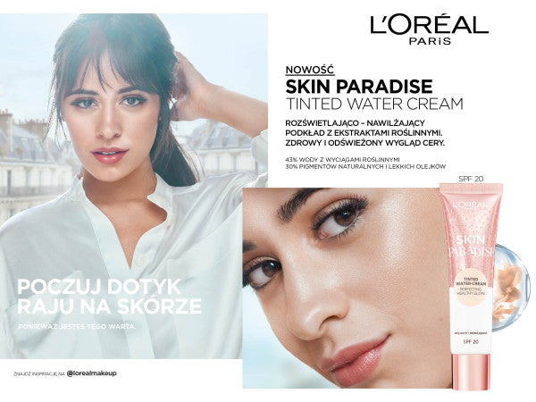 L'Oreal Paris Skin Paradise Tinted Water-Cream tonujący krem do twarzy 01 Fair 30ml