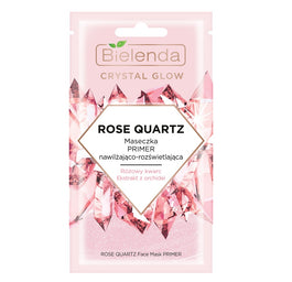 Bielenda Crystal Glow Rose Quartz maseczka primer nawilżająco-rozświetlająca 8g