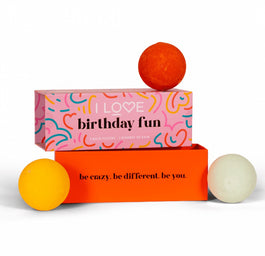 I Love Birthday Fun zestaw kul do kąpieli 3x150g