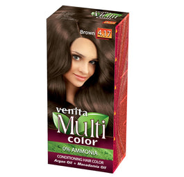 Venita MultiColor pielęgnacyjna farba do włosów 4.17 Brąz