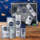 Nivea Men Silver Protect zestaw pianka do golenia 200ml + żel pod prysznic 250ml + balsam po goleniu 100ml + antyperspirant roll-on 50ml