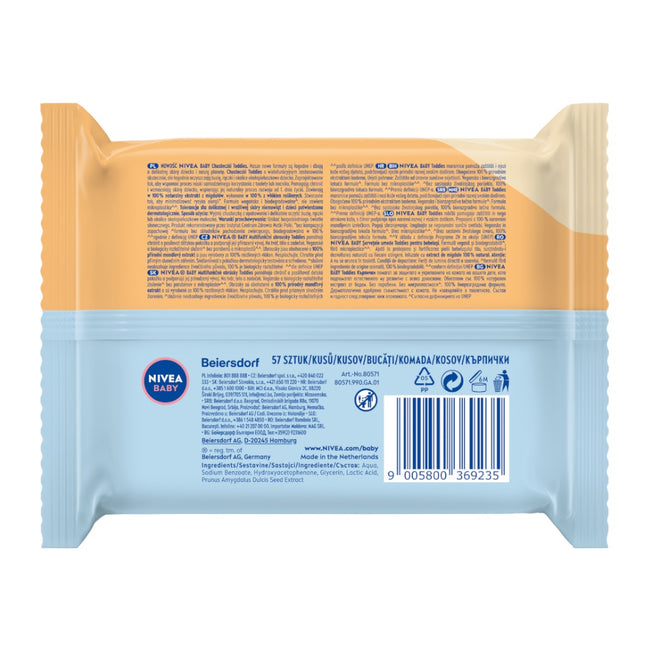 Nivea Baby Toddies chusteczki biodegradowalne 57szt