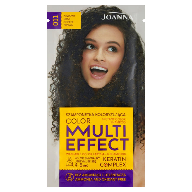 Joanna Multi Effect Color szamponetka koloryzująca 011 Kawowy Brąz  35g