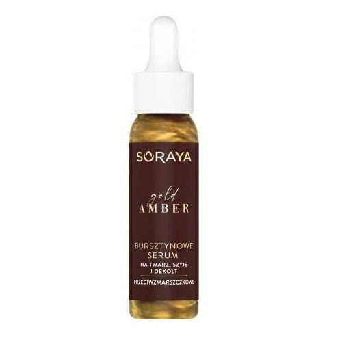 Soraya Gold Amber bursztynowe serum przeciwzmarszczkowe na twarz szyję i dekolt 30ml