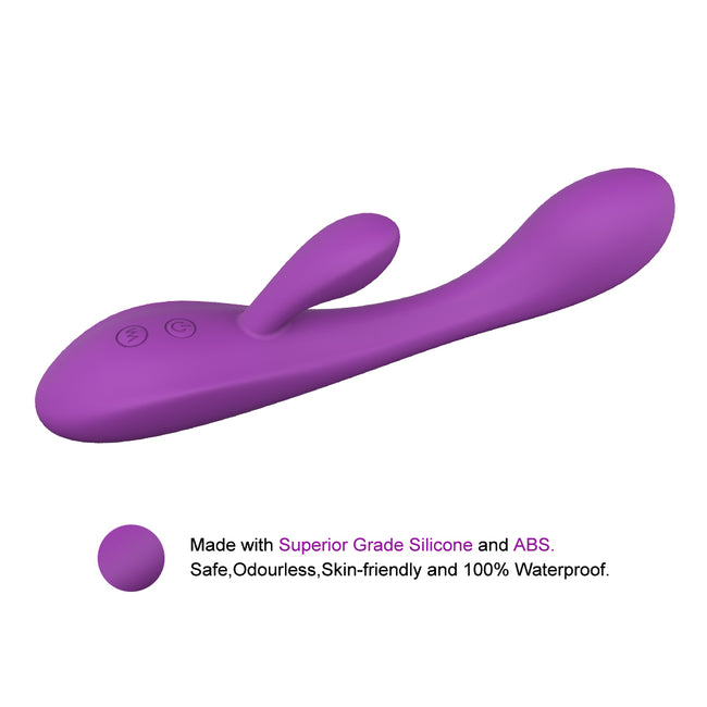 S-HANDE Boom wibrator typu króliczek z 9 trybami wibracji Purple