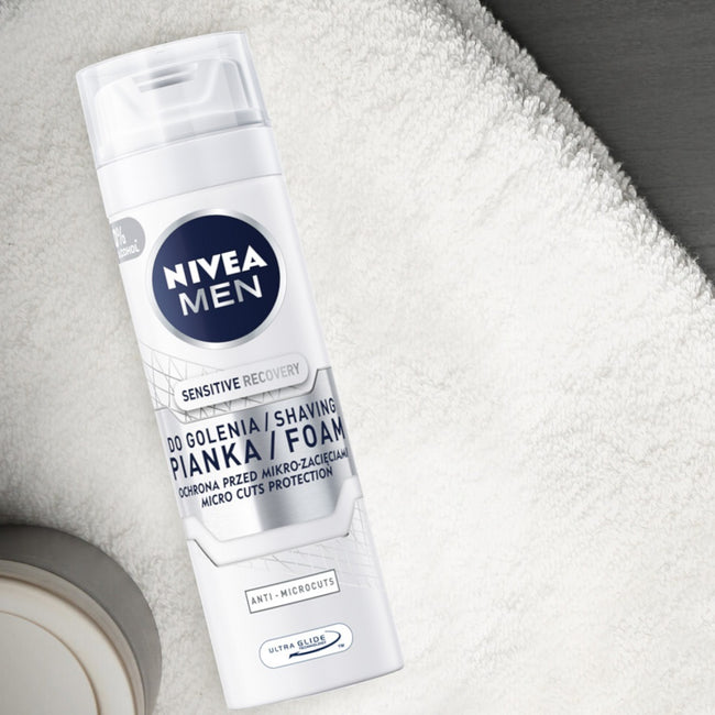 Nivea Men Sensitive Recovery zestaw balsam po goleniu 100ml + pianka do golenia 200ml