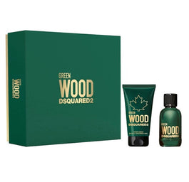 Dsquared2 Green Wood Pour Homme zestaw woda toaletowa spray 100ml + żel pod prysznic 150ml