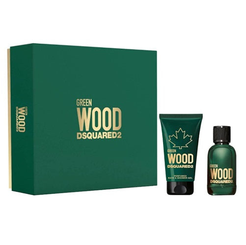 Dsquared2 Green Wood Pour Homme zestaw woda toaletowa spray 100ml + żel pod prysznic 150ml