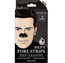Look At Me Men's Pore Strips oczyszczające plastry na nos dla mężczyzn Charcoal 10szt.