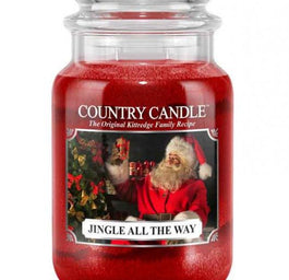 Country Candle Duża świeca zapachowa z dwoma knotami Jingle All The Way 652g