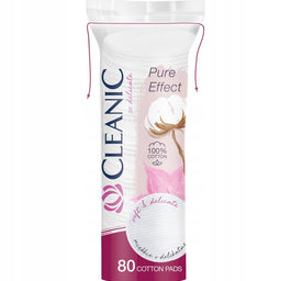 CLEANIC Pure Effect płatki kosmetyczne okrągłe 80szt.