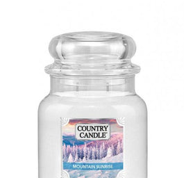 Country Candle Średnia świeca zapachowa z dwoma knotami Mountain Sunrise 453g