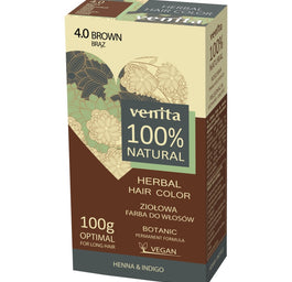 Venita Herbal Hair Color ziołowa farba do włosów 4.0 Brąz 100g
