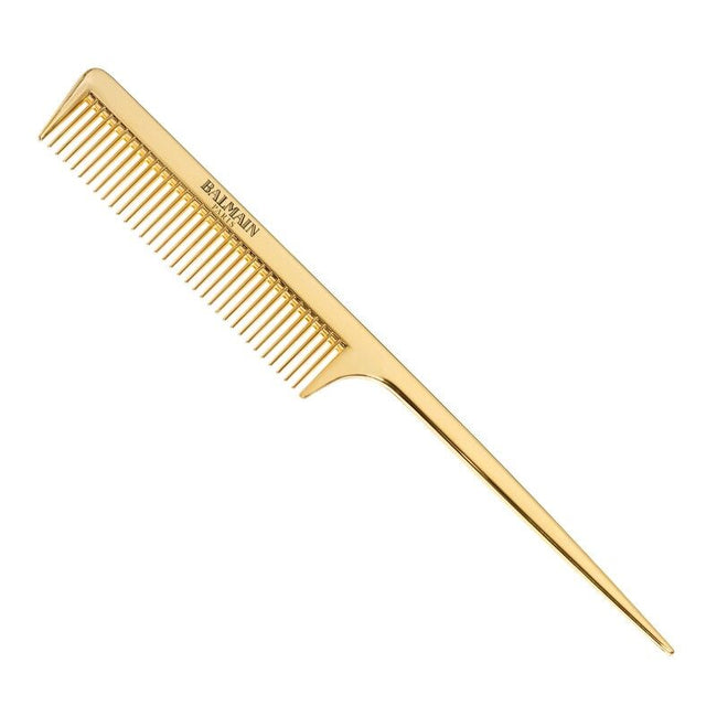Balmain Golden Tail Comb profesjonalny złoty grzebień do strzyżenia ze szpikulcem