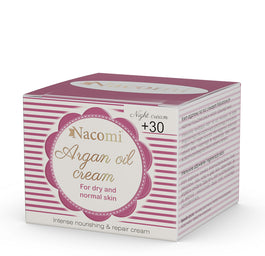 Nacomi Argan Oil Cream krem arganowy z kawasem hialuronowym 30+ na noc 50ml