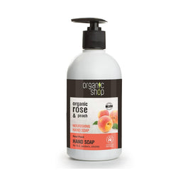 Organic Shop Rose Peach Hand Soap odżywcze mydło do rąk Rose & Peach 500ml