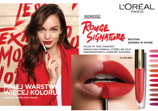 L'Oreal Paris Rouge Signature Matte Liquid Lipstick matowa pomadka w płynie 113 I Don't 7ml