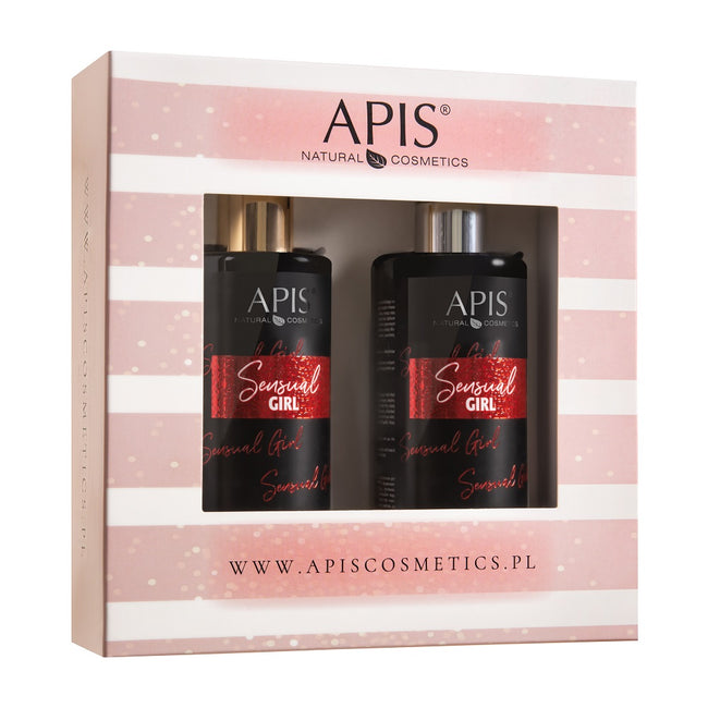 APIS Sensual Girl zestaw zmysłowy żel do mycia ciała 300ml + nawilżający balsam do ciała 300ml
