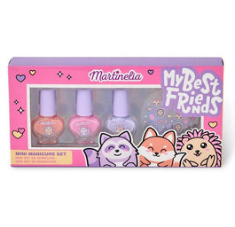 Martinelia My Best Friends Mini Manicure Set zestaw lakier do paznokci 3szt + naklejki na paznokcie