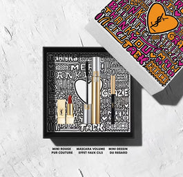 Yves Saint Laurent Make-up Set zestaw Volume Effet Faux Cils tusz do rzęs 01 High Density Black 7.5ml + Dessin du Regard kredka do oczu 01 Noir 0.5g + Rouge Pur Couture szminka do ust 1966 1.6g