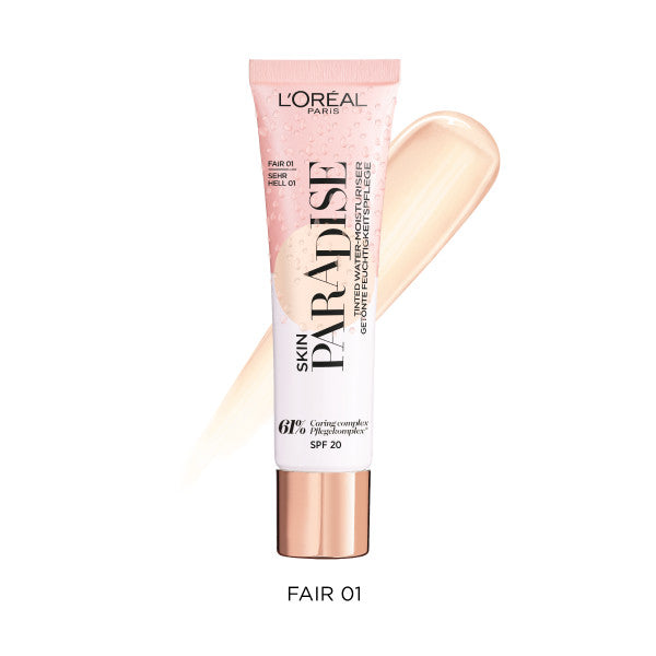 L'Oreal Paris Skin Paradise Tinted Water-Cream tonujący krem do twarzy 01 Fair 30ml