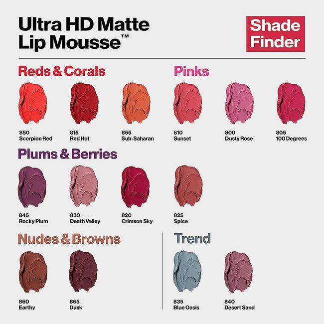 Revlon Ultra HD Matte Lip Mousse kremowa pomadka w płynie 810 Sunset 5.9ml