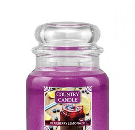 Country Candle Średnia świeca zapachowa z dwoma knotami Blueberry Lemonade 453g