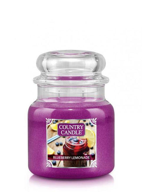 Country Candle Średnia świeca zapachowa z dwoma knotami Blueberry Lemonade 453g
