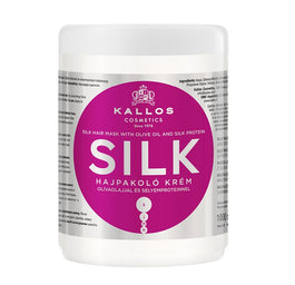 Kallos KJMN Silk Hair Mask maska do włosów z oliwą z oliwek i proteinami jedwabiu 1000ml