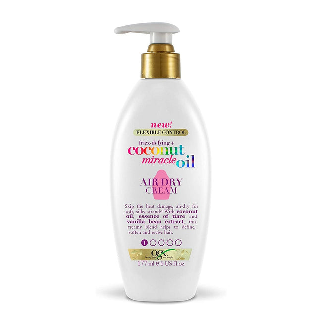 OGX Frizz-Defying + Coconut Miracle Oil Air Dry Cream krem do włosów suchych i zniszczonych 177ml