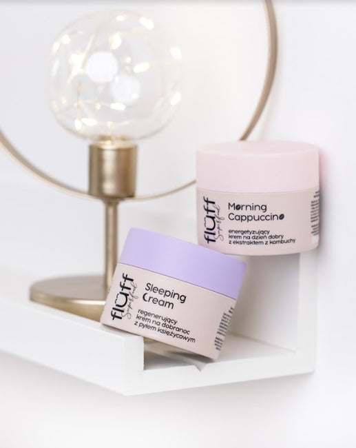 Fluff Morning Cappucino energetyzujący krem na dzień dobry z ekstraktem z kombuchy 50ml