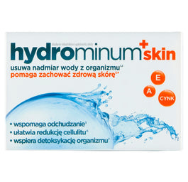 Hydrominum Skin suplement diety usuwający nadmiar wody z organizmu oraz pomagający zachować zdrową skórę 30 tabletek