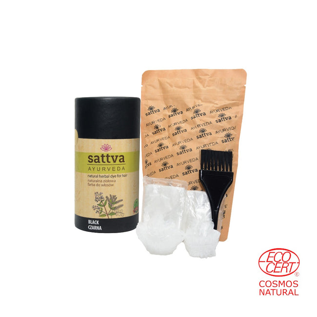 Sattva Natural Herbal Dye for Hair naturalna ziołowa farba do włosów Black 150g