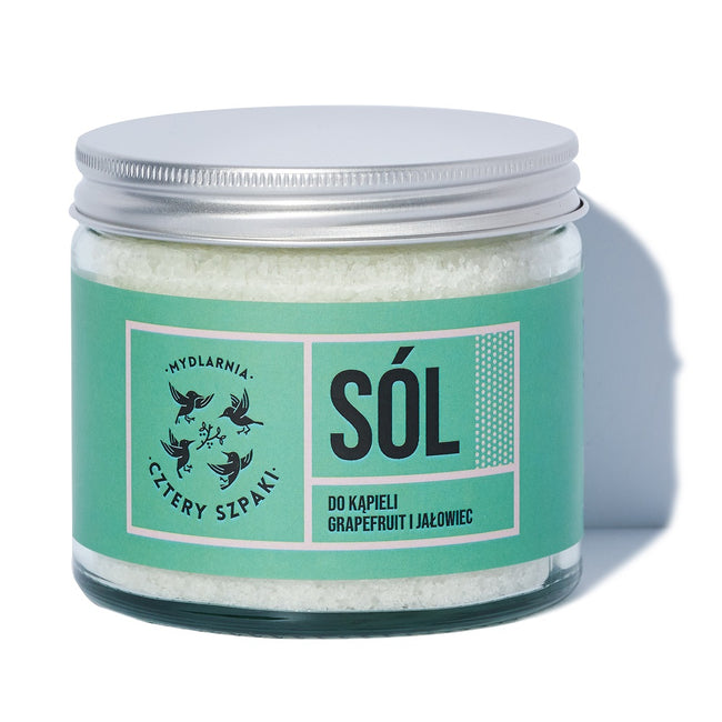 Mydlarnia Cztery Szpaki Sól do kąpieli Grejpfrut i Jałowiec 320g