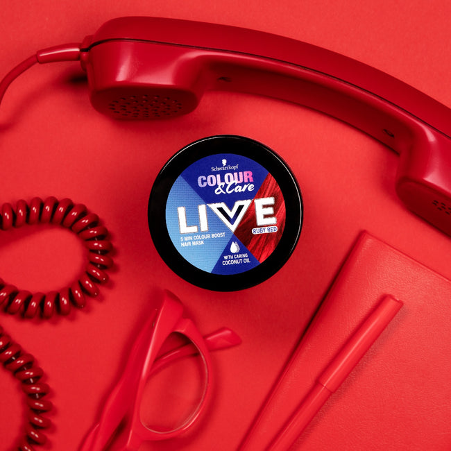 Schwarzkopf Live Colour&Care 5 minutowa koloryzująca i pielęgnująca maska do włosów Ruby Red 150ml