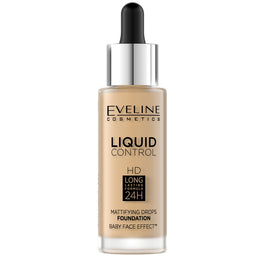 Eveline Cosmetics Liquid Control HD Long Lasting Formula 24H podkład do twarzy z dropperem 016 Vanilla Beige 32ml