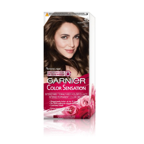 Garnier Color Sensation krem koloryzujący do włosów 4.0 Głęboki Brąz