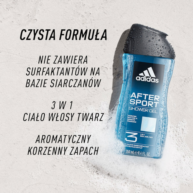 Adidas After Sport żel pod prysznic dla mężczyzn 250ml
