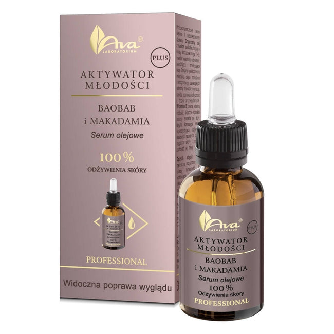 Ava Laboratorium Aktywator Młodości PLUS serum olejowe Baobab i Makadamia 30ml