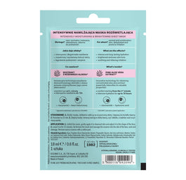 AA Aloes Pink intensywnie nawilżająca maska rozświetlająca na tkaninie 18ml