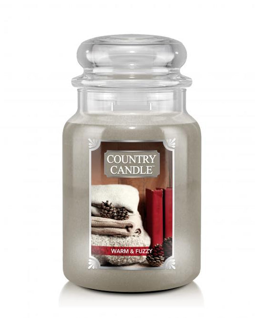 Country Candle Duża świeca zapachowa z dwoma knotami Warm And Fuzzy 680g