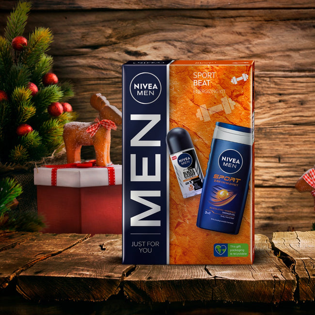 Nivea Men Sport Beat zestaw żel pod prysznic 250ml + antyperspirant roll-on 50ml