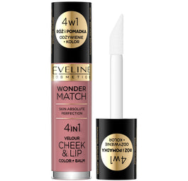 Eveline Cosmetics Wonder Match Velour Cheek&Lip róż i pomadka w płynie 02 4.5ml