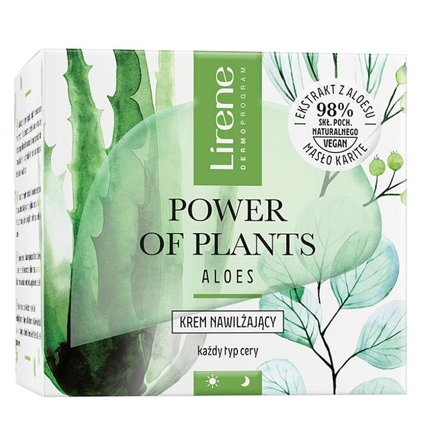 Lirene Power of Plants Aloes zestaw krem nawilżający 50ml + nawilżający żel myjący 150ml