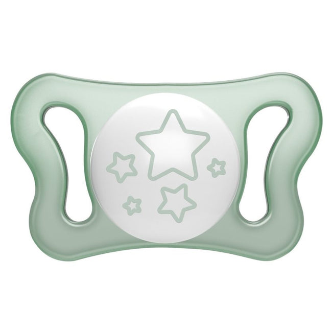 Chicco PhysioForma silikonowy smoczek do uspokajania Micro 0-2m+ Świecący 2szt.