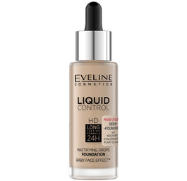 Eveline Cosmetics Liquid Control HD Long Lasting Formula 24H podkład do twarzy z dropperem 035 Natural Beige 32ml